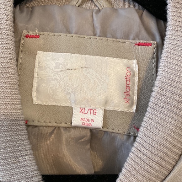 Xhilaration Jackets & Coats Grey Faux Leather Bomber Jacket Poshmark